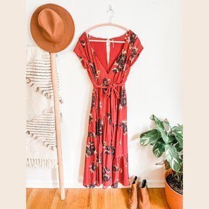 Free People All I Got Floral Midi Dress
